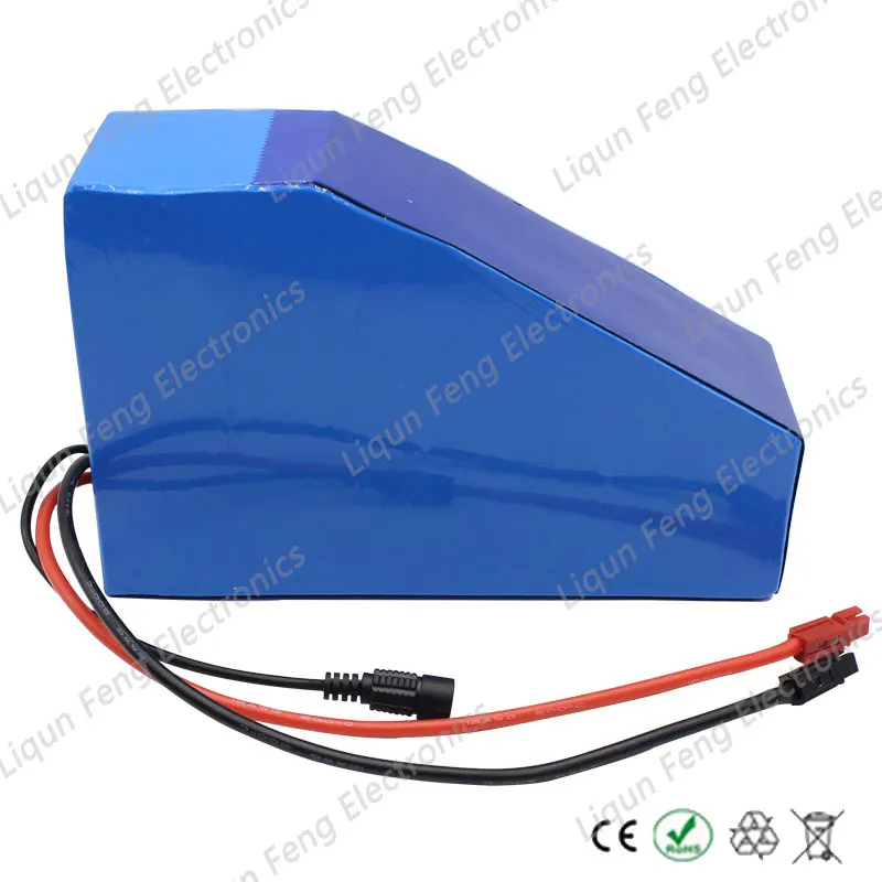 Flash Deal 48V 30AH Electric Bike Lithium Battery Pack Use Panasonic 2900MAH cell 2000W 48V 29AH Triangle Battery 50A BMS and 54.6V Charger 7