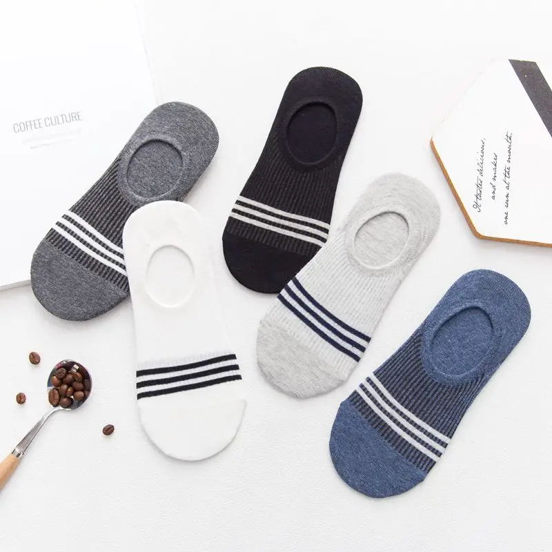 New Men's Cotton Stripe Boat Socks Japanese Simple Male Casual Harajuku Non-Slip Silicone Invisible Socks Breathable Unisex35-43
New Men's Cotton Stripe Boat Socks Japanese Simple Male Casual Harajuku Non-Slip Silicone Invisible Socks Breathable Unisex35-43