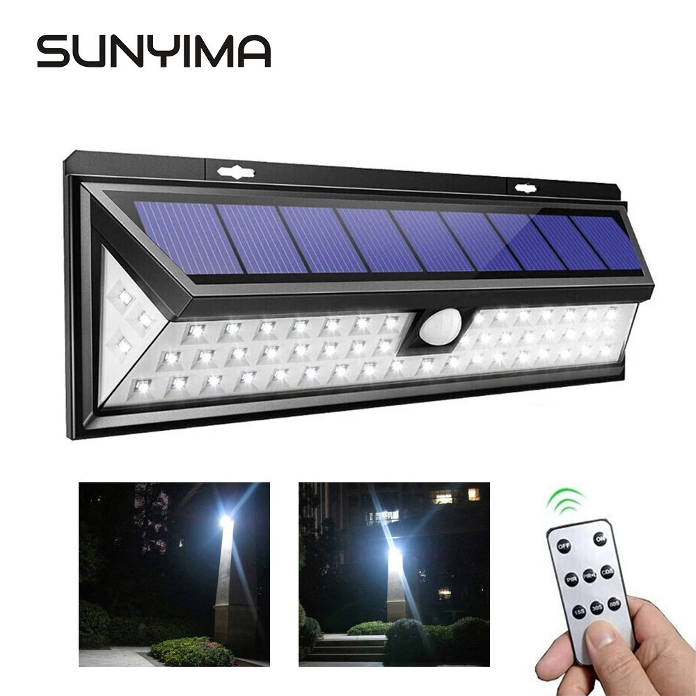 SUNYIMA 118 LED Solar Lamp Outdoor Motion Sensor Solar Powered Spotlight 3 Modes Wall Sunlight For Street Garden Decoration
SUNYIMA 118 LED Solar Lamp Outdoor Motion Sensor Solar Powered Spotlight 3 Modes Wall Sunlight For Street Garden Decoration