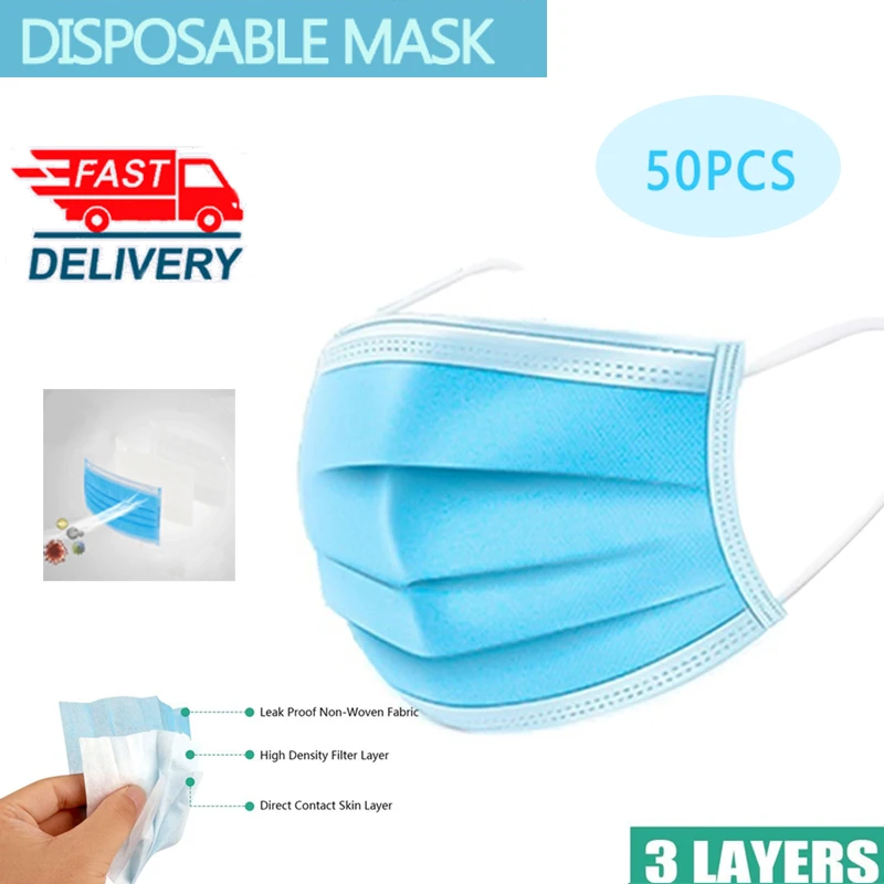 50 Pcs Dust Mask Thickened Disposable 3 Layer Non-woven Anti Flu Dust Pollution Face Masks Filter Mask Disposable Dust Masks
50 Pcs Dust Mask Thickened Disposable 3 Layer Non-woven Anti Flu Dust Pollution Face Masks Filter Mask Disposable Dust Masks
