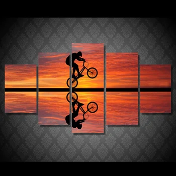 5 Panel Canvas Art Beach Sunset Bike Cycling Poster Picture Canvas Painting For Living Room Wall Decor 
5 Panel Canvas Art Beach Sunset Bike Cycling Poster Picture Canvas Painting For Living Room Wall Decor
