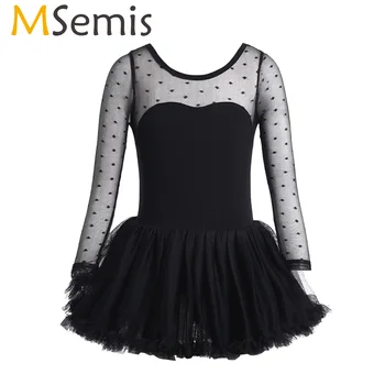 Girls Ballet Dress Gymnastics Leotard Long Sleeves Polka Dots Mesh Tutu Skating Dress Ballerina Dancewear Performance Costumes
Girls Ballet Dress Gymnastics Leotard Long Sleeves Polka Dots Mesh Tutu Skating Dress Ballerina Dancewear Performance Costumes