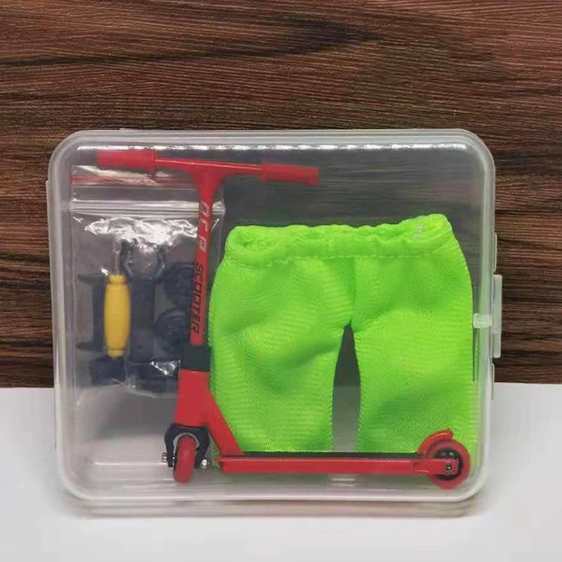 Generic Mini Alloy Finger Scooter Model Set Interactive Finger Toy