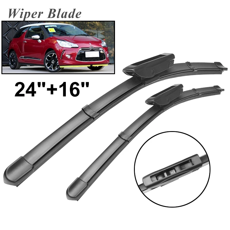 Щетки стеклоочистителя для Citroen DS3 2009-2016, 24 + 16 дюймов
Щетки стеклоочистителя для Citroen DS3 2009-2016, 24 + 16 дюймов