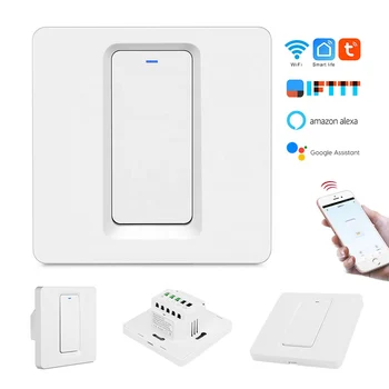 Tuya Smart life app Control WiFi Smart Home Light Push Switch EU standard Works with Alexa Google Home for Voice Control
Tuya Smart life app Control WiFi Smart Home Light Push Switch EU standard Works with Alexa Google Home for Voice Control