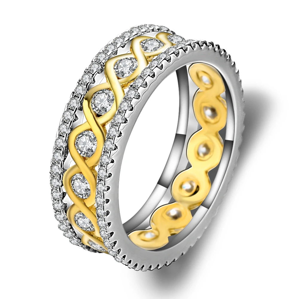 Gem's Ballet Classic Band Wedding Ring Real 925 Sterling Silver Gold Plated Jewelry Birthday Present for Women Fashion Fine Gift
Gem's Ballet Classic Band Wedding Ring Real 925 Sterling Silver Gold Plated Jewelry Birthday Present for Women Fashion Fine Gift