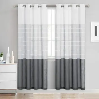 NICETOWN Modern Bedroom Linen Sheer Curtains Privacy Decorative Stripe Pattern Grommet Vertical Sheer Panels for Flat/Apartment
NICETOWN Modern Bedroom Linen Sheer Curtains Privacy Decorative Stripe Pattern Grommet Vertical Sheer Panels for Flat/Apartment