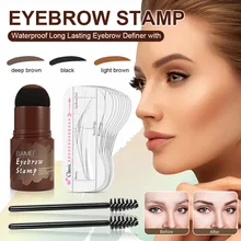 Eyebrow Stamp Shaping Kit Waterproof Long Lasting Eyebrow Definer with Brush Brow Stencils Hairline Shadow Powder Stick
Eyebrow Stamp Shaping Kit Waterproof Long Lasting Eyebrow Definer with Brush Brow Stencils Hairline Shadow Powder Stick
