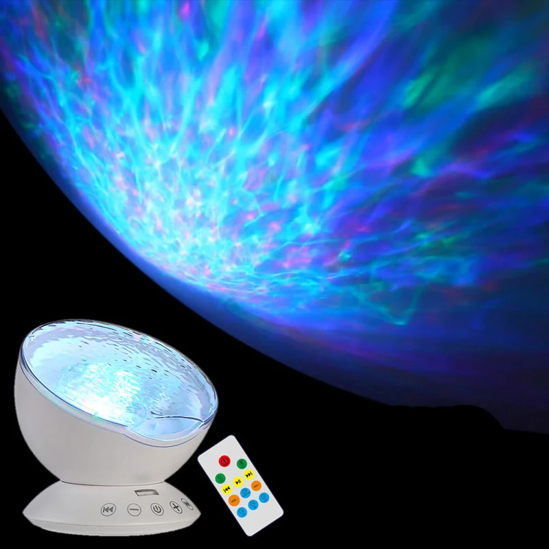 Changeable Ocean Wave Projector LED Night Light With USB Remote Control TF Cards Music Player Speaker Aurora Projection
Changeable Ocean Wave Projector LED Night Light With USB Remote Control TF Cards Music Player Speaker Aurora Projection