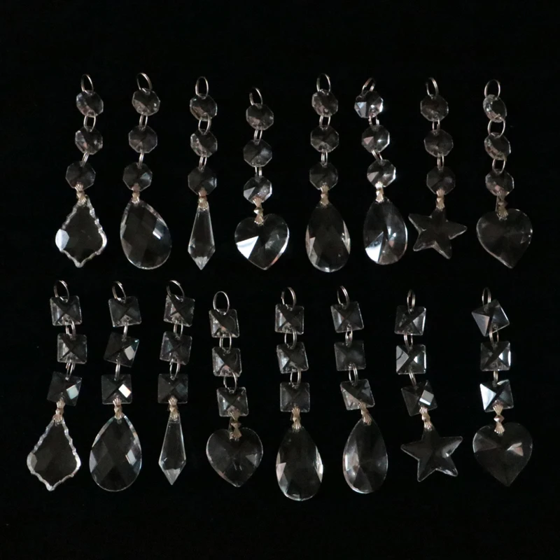 16pcs/lot Clear Suncatcher Crystal Glass Prisms Chandelier Lamp Parts Hanging Teardrop pendant Lighting Accessories
16pcs/lot Clear Suncatcher Crystal Glass Prisms Chandelier Lamp Parts Hanging Teardrop pendant Lighting Accessories