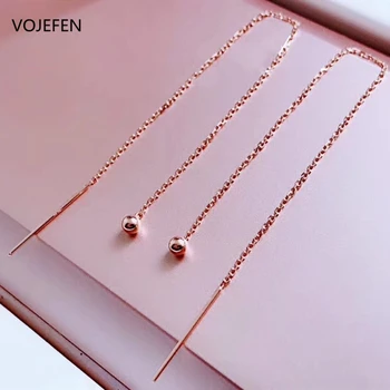 VOJEFEN NEW Threader Earrings | 18k Rose Gold Dipped Thread Earrings for Women | Dangling Chain Earrings | Tassel Earrings
VOJEFEN NEW Threader Earrings | 18k Rose Gold Dipped Thread Earrings for Women | Dangling Chain Earrings | Tassel Earrings