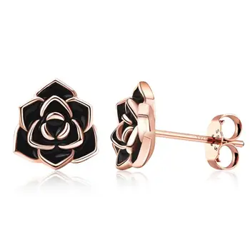 DALARAN 925 Sterling Silver Stud Earrings For Women Black Classic Elegant Flower Earrings Female Fashion Minimalist Jewelry
DALARAN 925 Sterling Silver Stud Earrings For Women Black Classic Elegant Flower Earrings Female Fashion Minimalist Jewelry
