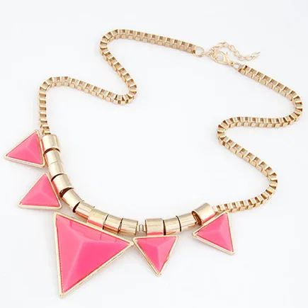 Simple-Style Necklace Europe And America Chic Color Stereo Triangular Geometry Gemstone Short Necklace C91
Simple-Style Necklace Europe And America Chic Color Stereo Triangular Geometry Gemstone Short Necklace C91