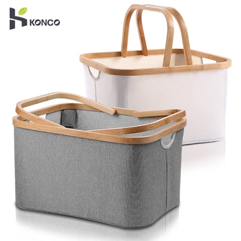 Konco Folding Laundry Basket Large Capacity Drawstring Closure Laundry Hamper Canvas Storage Organizer With Handle
Konco Folding Laundry Basket Large Capacity Drawstring Closure Laundry Hamper Canvas Storage Organizer With Handle