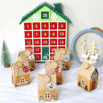 24Pcs House Shape Christmas Candy Gift Bags With Ropes Xmas Tree Cookie Bags Merry Christmas Guests Packaging Boxes Party Decor 
24Pcs House Shape Christmas Candy Gift Bags With Ropes Xmas Tree Cookie Bags Merry Christmas Guests Packaging Boxes Party Decor