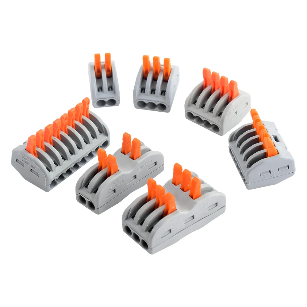 5PCS Conductor Compact Wire Threader Block Universal Fast Terminal For Cable Connection 222-412 413 414 415 418 SPL-2 3Lever Nut
5PCS Conductor Compact Wire Threader Block Universal Fast Terminal For Cable Connection 222-412 413 414 415 418 SPL-2 3Lever Nut