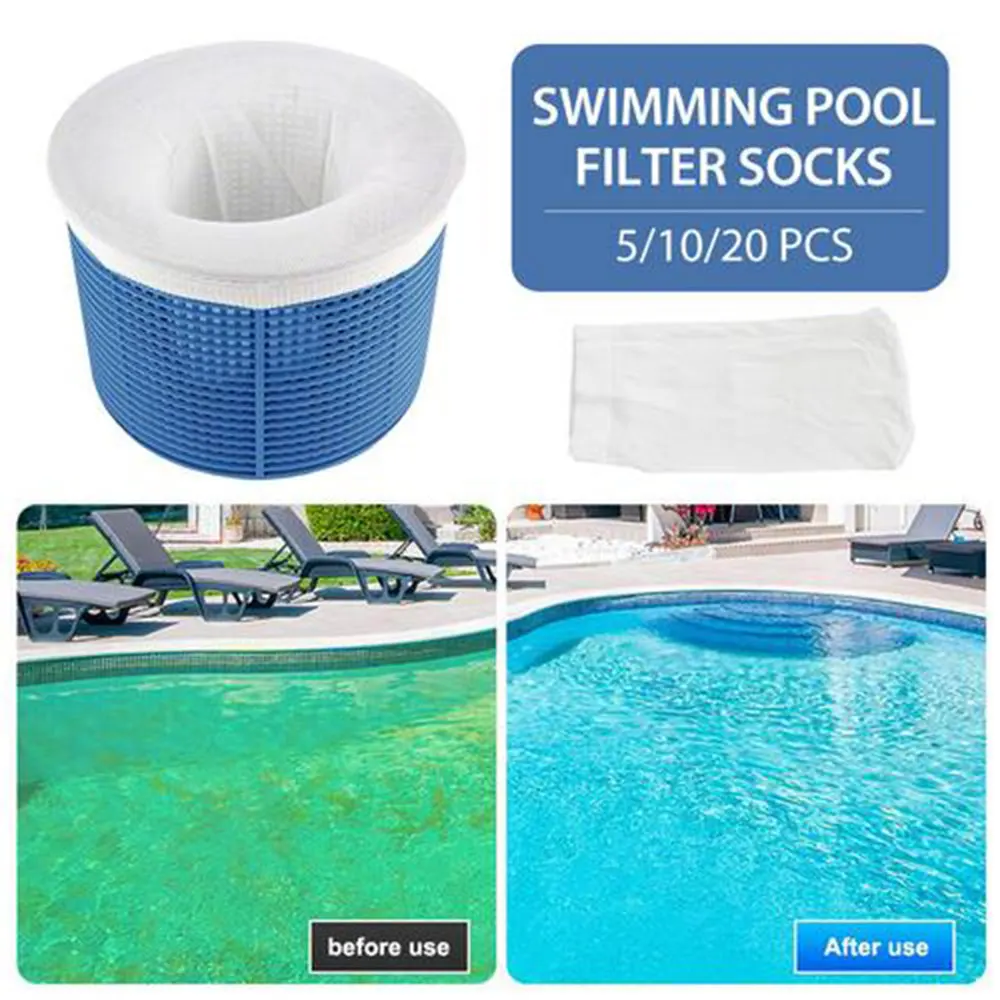 5pcs Pool Skimmer Socks Filters Baskets Skimmers Cleans Debris and Leaves for In-ground Above Ground Pools
5pcs Pool Skimmer Socks Filters Baskets Skimmers Cleans Debris and Leaves for In-ground Above Ground Pools