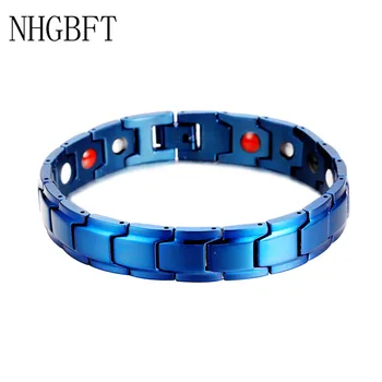 NHGBFT Blue Color Magnetic Energy Bracelets For Mens Stainless Steel Health Germanium Magnetic Bracelets Dropshipping
NHGBFT Blue Color Magnetic Energy Bracelets For Mens Stainless Steel Health Germanium Magnetic Bracelets Dropshipping