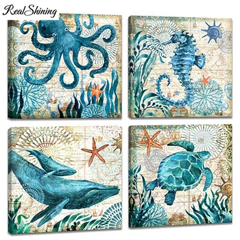 Ocean Theme diamond mosaic Sea Animal Seahorse Octopus Whale Turtle diamond painting cross stitch Bathroom Decor 4 pcs FS7207
Ocean Theme diamond mosaic Sea Animal Seahorse Octopus Whale Turtle diamond painting cross stitch Bathroom Decor 4 pcs FS7207