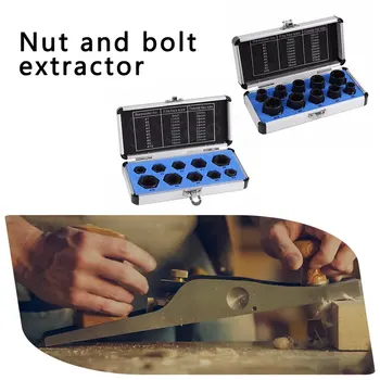 10 Piece Low Set Cased Bolt Nut Screw Remover Extractor Removal Set Broken nut bolt extractor Hexagon socket nut removal tool
10 Piece Low Set Cased Bolt Nut Screw Remover Extractor Removal Set Broken nut bolt extractor Hexagon socket nut removal tool