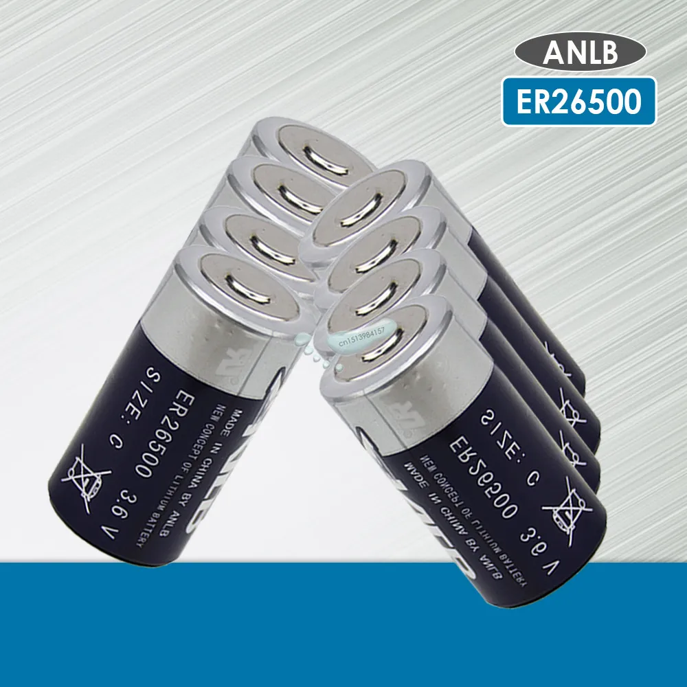 10pcs ANLB 3.6V ER26500 C Size Li-SOCl2 Battery with 9000mAh capacity for smart card meter | Электроника