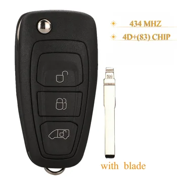 Kutery 3 Buttons Remote Car Key 434Mhz 4D+(83)Chip For Ford Transit /Transit Custom BK2T-15K601-AA/ AB/ AC With/Without Blade
Kutery 3 Buttons Remote Car Key 434Mhz 4D+(83)Chip For Ford Transit /Transit Custom BK2T-15K601-AA/ AB/ AC With/Without Blade