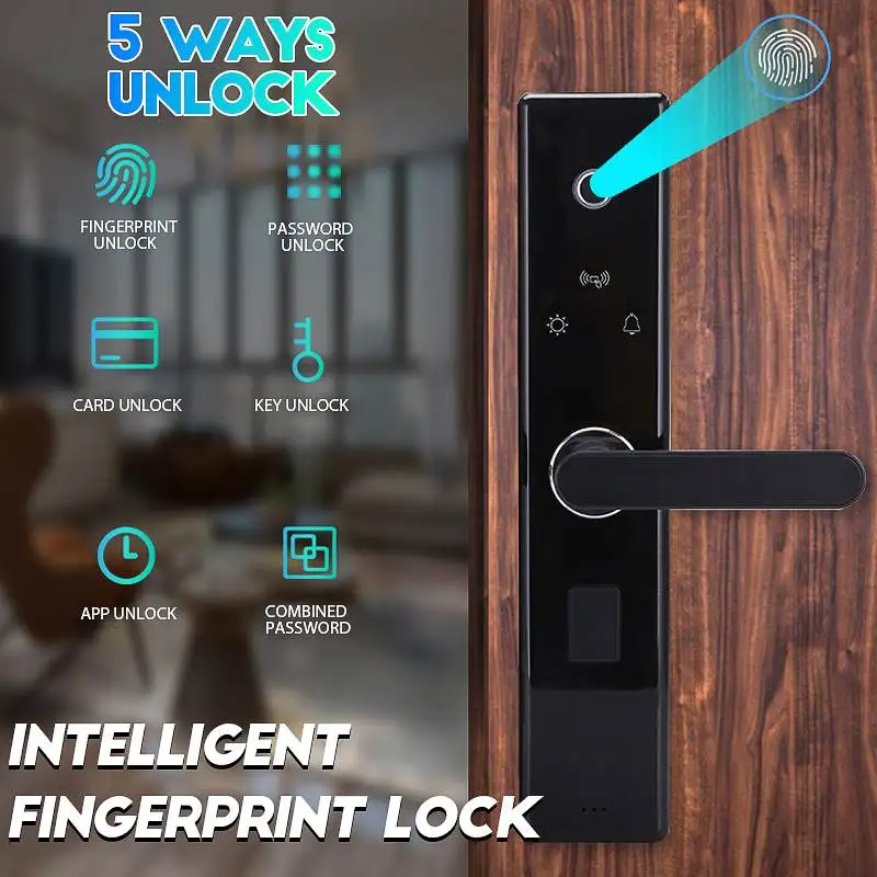 Smart Electronic Fingerprint Door Lock Anti-theft APP Touch Touch Password Keys Keypad Lock 5 Way Door Lock Electronic Hotel
Smart Electronic Fingerprint Door Lock Anti-theft APP Touch Touch Password Keys Keypad Lock 5 Way Door Lock Electronic Hotel