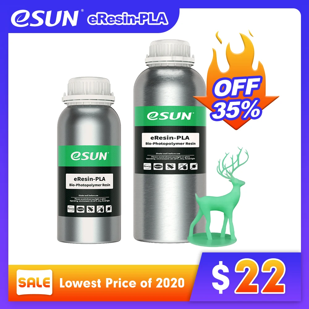 eSUN Plant-Based 405nm Biodegradable PLA Resin for Photon LCD 3D Printer Printing Material UV Curing Resin 0.5/1KG Liquid Resin
eSUN Plant-Based 405nm Biodegradable PLA Resin for Photon LCD 3D Printer Printing Material UV Curing Resin 0.5/1KG Liquid Resin