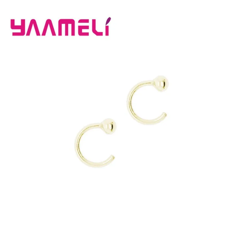 925 Sterling Silver Stackable Pendientes Earrings Punk Hip Hop Semicircle Cartilage Silver/Gold Bohemia Women Men Jewelry 
925 Sterling Silver Stackable Pendientes Earrings Punk Hip Hop Semicircle Cartilage Silver/Gold Bohemia Women Men Jewelry