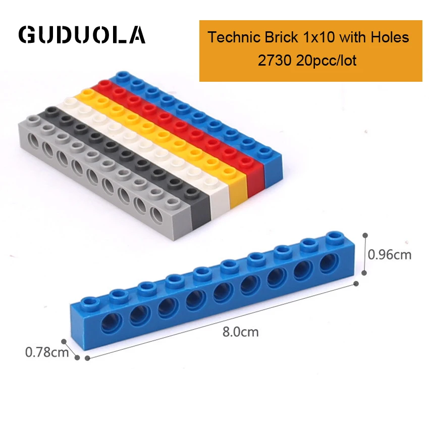Technic Parts 2730 Technic Brick 1x10 with Holes MOC Parts Building Block Creative Toys Compatible All Brand 20pcs/lot
Technic Parts 2730 Technic Brick 1x10 with Holes MOC Parts Building Block Creative Toys Compatible All Brand 20pcs/lot