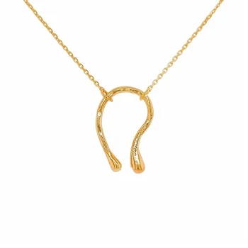 Mainstream Design U-Shaped Twisted Flow Streamline Hippocrepiform Necklace Handmade Irregular Wave Clavicle Chain Stacked Wear
Mainstream Design U-Shaped Twisted Flow Streamline Hippocrepiform Necklace Handmade Irregular Wave Clavicle Chain Stacked Wear