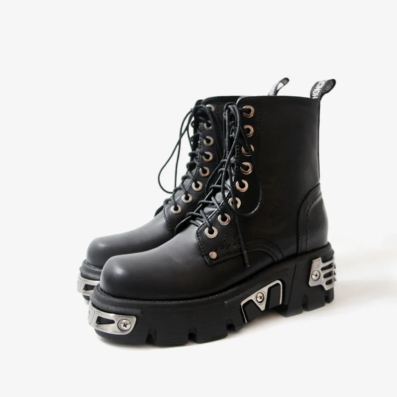 FREE SHIPPING Punk Style Metal Ankle Boots JKP4350