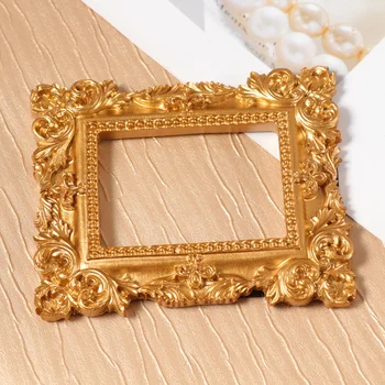 Retro Rectangle Resin Picture Frame Golden Mini Photo Frame Desktop Ornament Jewelry Display Frame for Bedroom
Retro Rectangle Resin Picture Frame Golden Mini Photo Frame Desktop Ornament Jewelry Display Frame for Bedroom