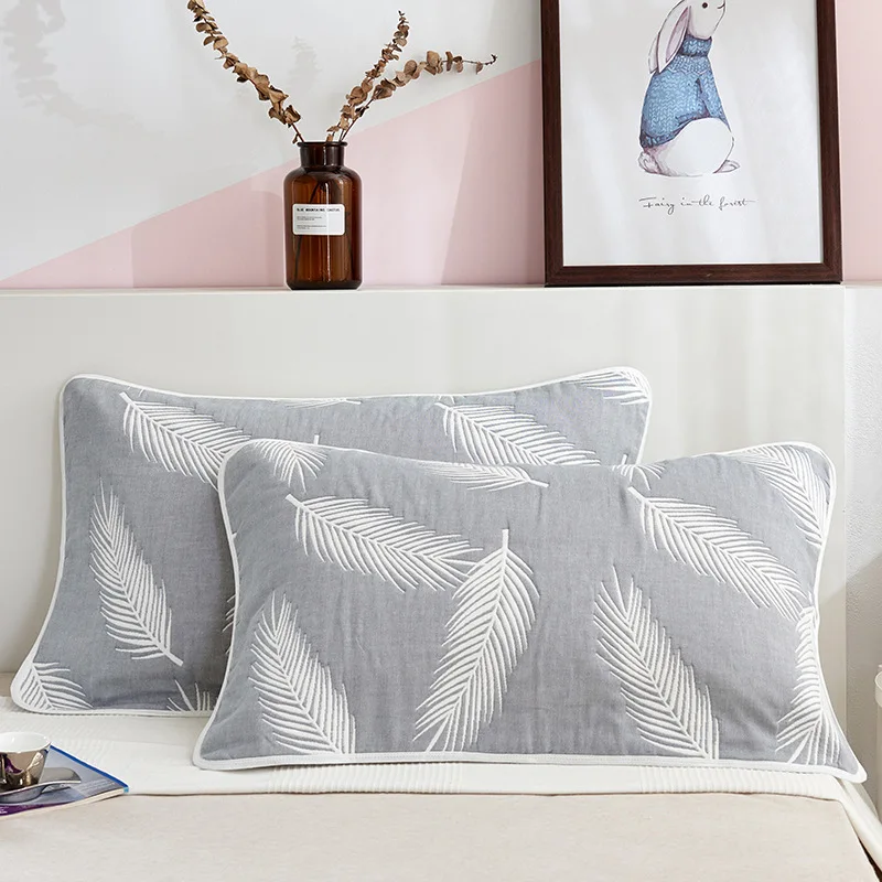 Pure Cotton Fabric Lattice Blue Pillow Towel Six-layer Gauze Adult Pillow Cover Fashion Simple Style Four Seasons Universal
Pure Cotton Fabric Lattice Blue Pillow Towel Six-layer Gauze Adult Pillow Cover Fashion Simple Style Four Seasons Universal