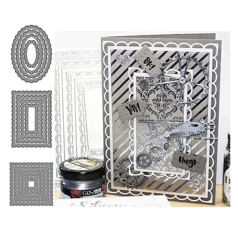 JC New Design Metal Cutting Dies Wave Rectangle Ellipse Square Frame Scrapbooking Blade Make Stencil Craft Mold Mould Decoration
JC New Design Metal Cutting Dies Wave Rectangle Ellipse Square Frame Scrapbooking Blade Make Stencil Craft Mold Mould Decoration