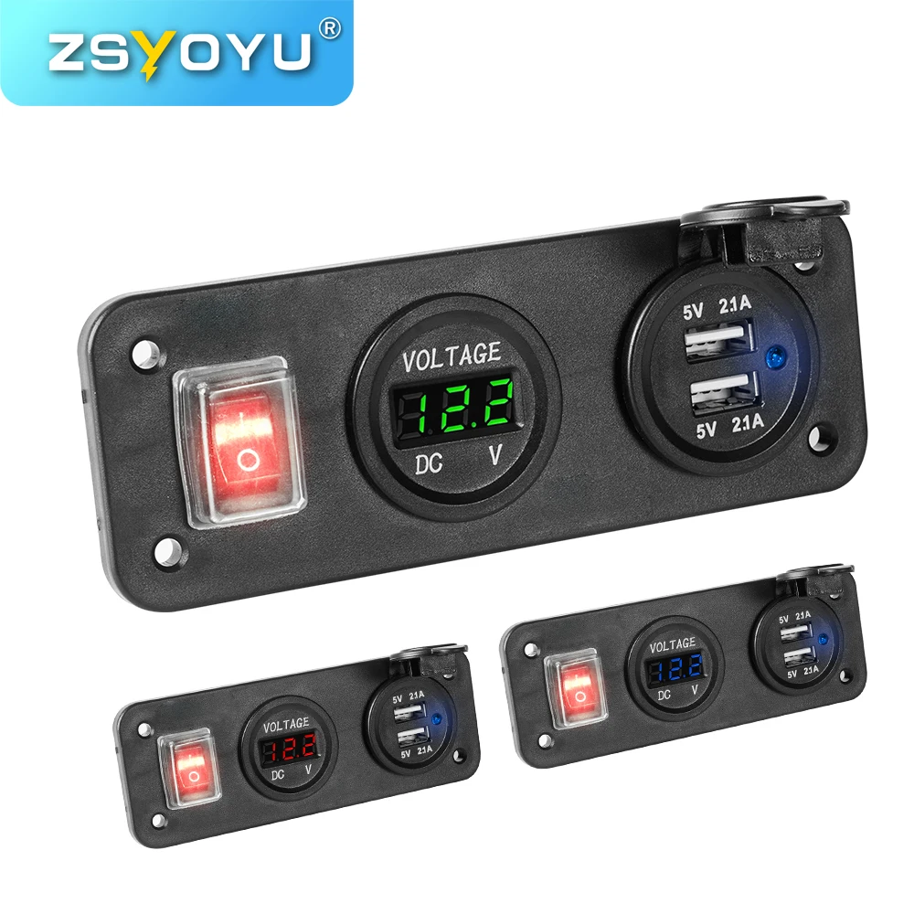 Rocket Switch Dual Port USB Car Charger Voltmeter Fast Phone Battery USB Coche Charger 12V 4.2A Car Charger Carregador Veicular
Rocket Switch Dual Port USB Car Charger Voltmeter Fast Phone Battery USB Coche Charger 12V 4.2A Car Charger Carregador Veicular