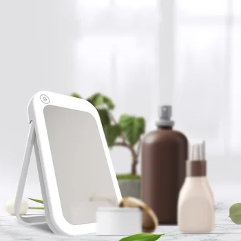 1Pc Portable LED Makeup Mirror with Foldable Holder Angle Adjustable Vanity Mirror for Bathroom Bedroom Office (White)
1Pc Portable LED Makeup Mirror with Foldable Holder Angle Adjustable Vanity Mirror for Bathroom Bedroom Office (White)