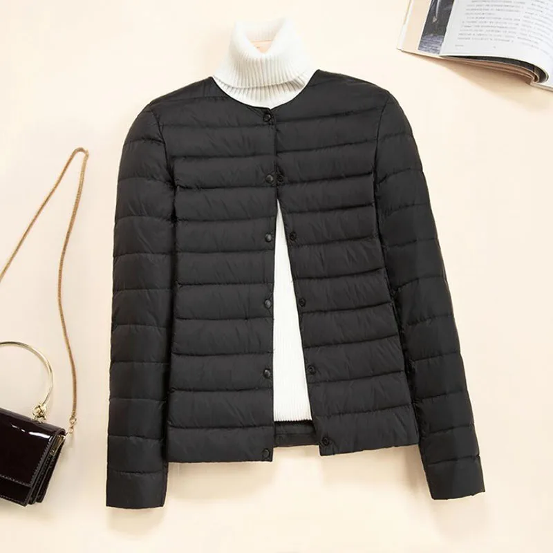 Women's Jackets Brand Ultralight Down Jacket Women Ultra Light O-Neck Basic Jacket Portable Warm Parkas Female Outerwear
Women's Jackets Brand Ultralight Down Jacket Women Ultra Light O-Neck Basic Jacket Portable Warm Parkas Female Outerwear