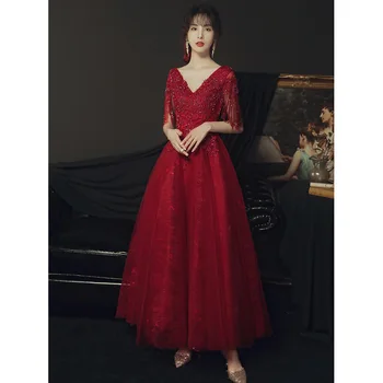 Elegant A Line Prom Dresses Long Beading Red Wine Women Party Formal Dress Evening Lace Appliques Beading Prom Gowns Plus Size
Elegant A Line Prom Dresses Long Beading Red Wine Women Party Formal Dress Evening Lace Appliques Beading Prom Gowns Plus Size