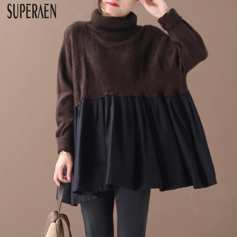 SuperAen Autumn and Winter 2019 New Pullovers Sweaters Women Loose Pluz Size Wild Casual Turtleneck Women Knit Tops
SuperAen Autumn and Winter 2019 New Pullovers Sweaters Women Loose Pluz Size Wild Casual Turtleneck Women Knit Tops