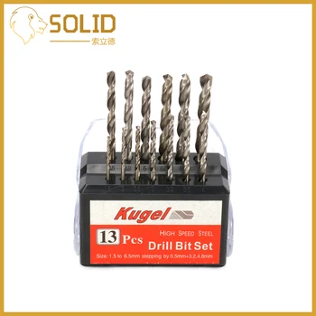Twist Drill Bit Set 1.5-6.5mm HSS High Speed Steel Drill Set Wood Drilling Bit Metalworking Power Tool 13Pcs
Twist Drill Bit Set 1.5-6.5mm HSS High Speed Steel Drill Set Wood Drilling Bit Metalworking Power Tool 13Pcs