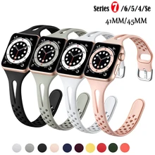 Slim strap for Apple watch band 40mm 44mm 45mm 41mm 38mm 42mm Sport Silicone belt correa bracelet iWatch serie 5 4 3 se 6 7 band
Slim strap for Apple watch band 40mm 44mm 45mm 41mm 38mm 42mm Sport Silicone belt correa bracelet iWatch serie 5 4 3 se 6 7 band