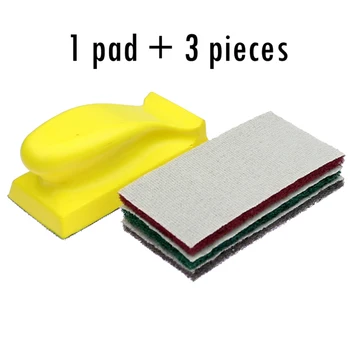 Polisher Sanding Pad Parts 70*135mm Hand Hook & Loop Cloths PU Foam Workshop Detailing