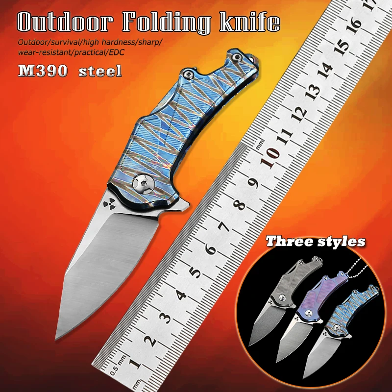 M390 Blade + TC4 Titanium Alloy Handle Camping Hunting Tactical Folding Knife High Sharpness Durable Outdoor Pocket Gift Knife
M390 Blade + TC4 Titanium Alloy Handle Camping Hunting Tactical Folding Knife High Sharpness Durable Outdoor Pocket Gift Knife