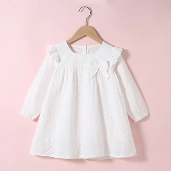Winter 2020 Girls Dress Baby Girls Cute Dress Long Sleeve O Neck Ruffles Bow White Solid Cute Girl Dress Vestido 2-6T
Winter 2020 Girls Dress Baby Girls Cute Dress Long Sleeve O Neck Ruffles Bow White Solid Cute Girl Dress Vestido 2-6T
