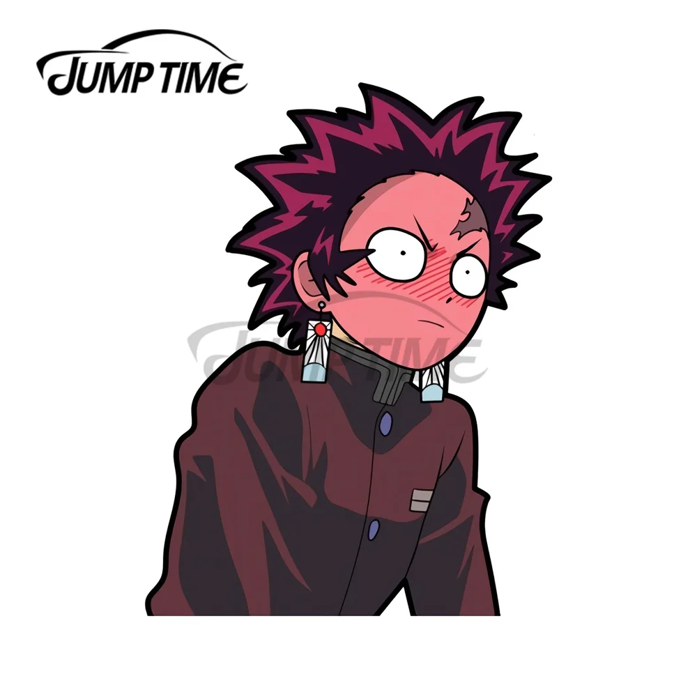 JumpTime 13 x 6.6cm For Demon Slayer ShyTanjiro Kamado Vinyl Car Stickers Scratch-proof Window Trunk Decoration Vehicle Decal | Автомобили