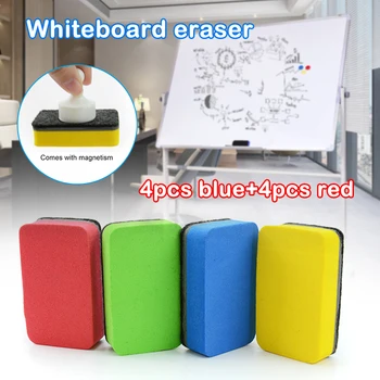 

8 Pcs Whiteboard Sponges Magnetic Wiper with Strong Magnets Removes Dry Cleaning Board Cleaner JR Deals