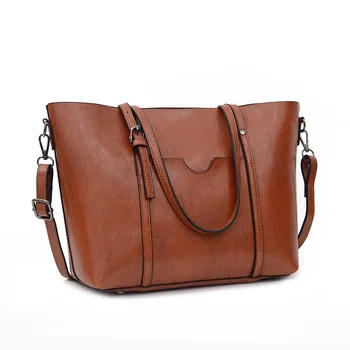 Oil Wax Leather Luxury Lady Tote Bag Large Women's Handbag European And American Fashion Women's Bags Messenger Bag Women 2020 
Oil Wax Leather Luxury Lady Tote Bag Large Women's Handbag European And American Fashion Women's Bags Messenger Bag Women 2020