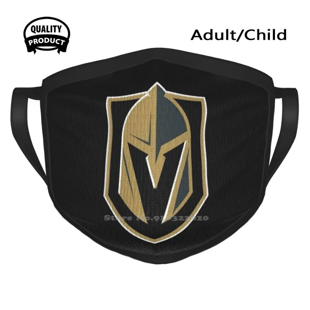 

Knights Golden Vegas Washable Breathable Reusable Print Mouth Mask Las Vegas Team Usa Us Canada Sport Ice Hockey Logo