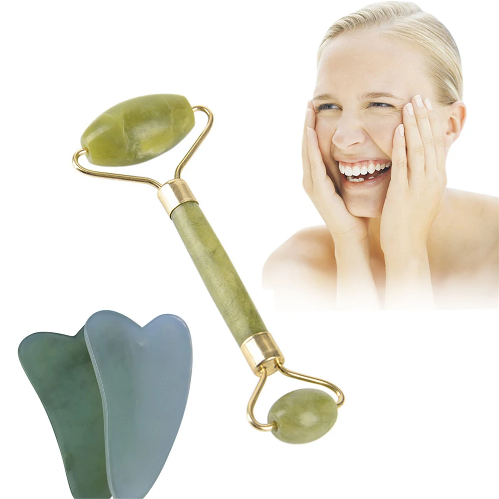 2 in 1 Green Roller and Gua Sha Tools Set by Natural Jade Scraper Massager with Stones for Face Neck Back and Jawline
2 in 1 Green Roller and Gua Sha Tools Set by Natural Jade Scraper Massager with Stones for Face Neck Back and Jawline